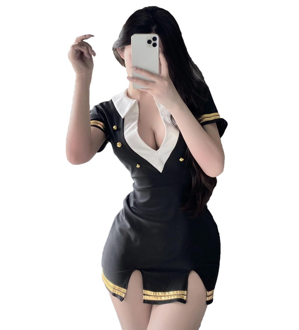 4625 Halloween Costumes 2024 Sexy Flight Attendant Costume Pilot Cosplay